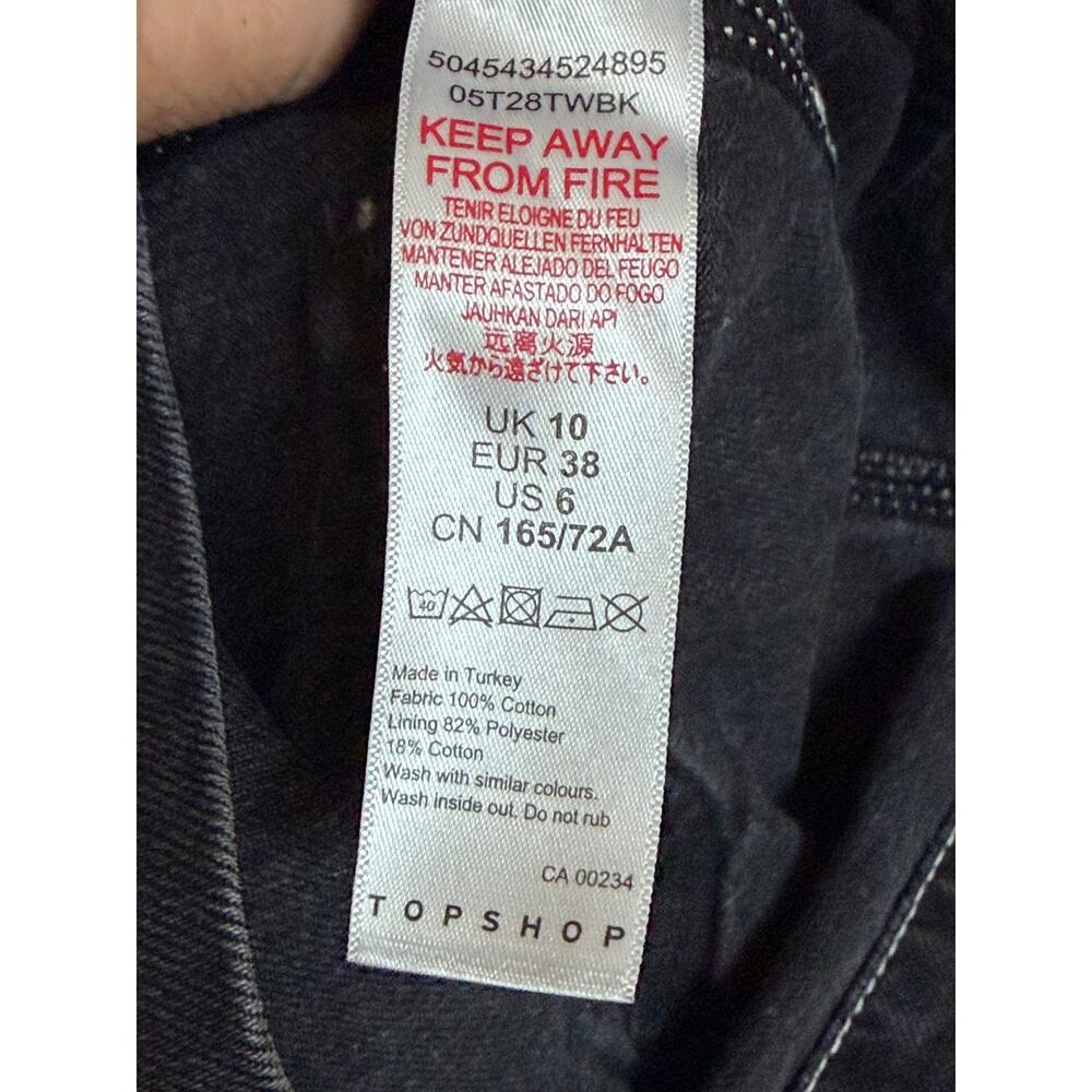 Topshop Women's Mini Cargo Jean Skirt - Picture 6 of 9